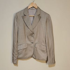 Seventy Linen/Silk Tan Blazer Size Large